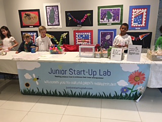 Junior Start-Up Lab Table Display with kids